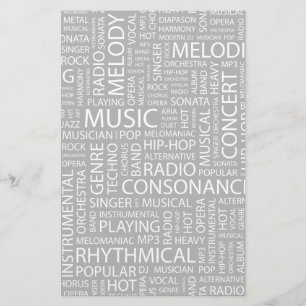 MUSIK-Musterwolke Briefpapier