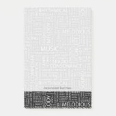 MUSIK-Musterwolke Post-it Klebezettel (Vorderseite)