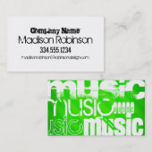 Musik; Neon Green Stripes Visitenkarte (Vorne/Hinten)