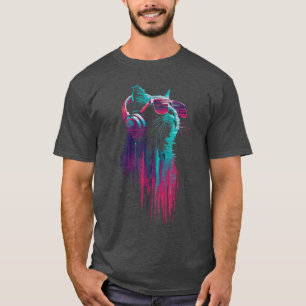 Musik Neuheit Männer Frauen Lustige Katze Y2K Gesc T-Shirt