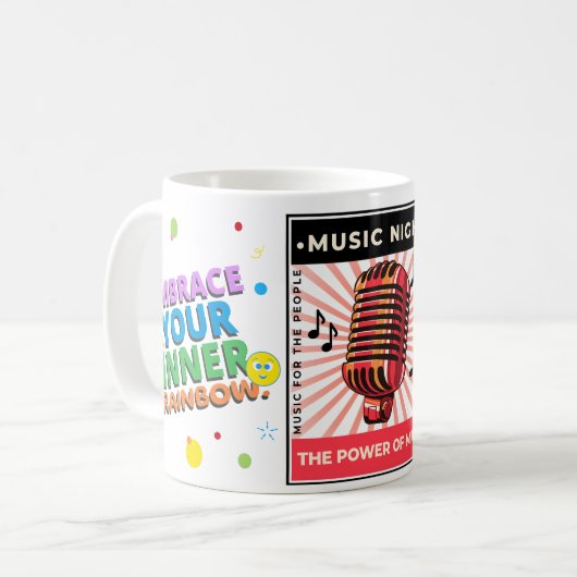 MUSIK NIGHT, INNER RAINBOW KAFFEETASSE (Vorderseite Links)