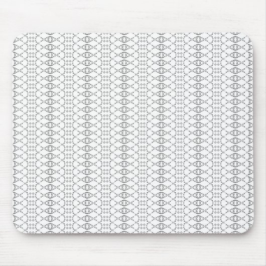 Musik Nordischer Strick Text ASCII Kunst Schwarz/W Mousepad (Vorne)