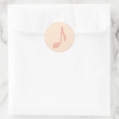 Musik. Note A. Musician Gift Runder Aufkleber (Tasche)