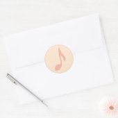 Musik. Note A. Musician Gift Runder Aufkleber (Umschlag)