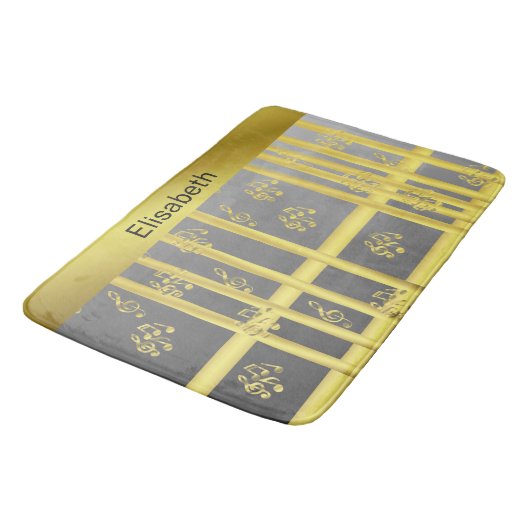 Musik, Note, Clemente, Band, Symbol, glänzend, ele Badematte (Schrägansicht)