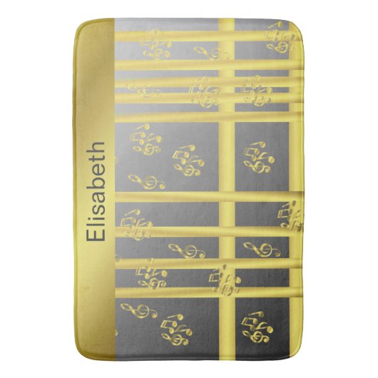 Musik, Note, Clemente, Band, Symbol, glänzend, ele Badematte (Vorderseite Vertikal)