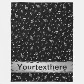 Musik, Note, Clemente, Band, Symbol, glänzend, ele Fleecedecke (Vorderseite)