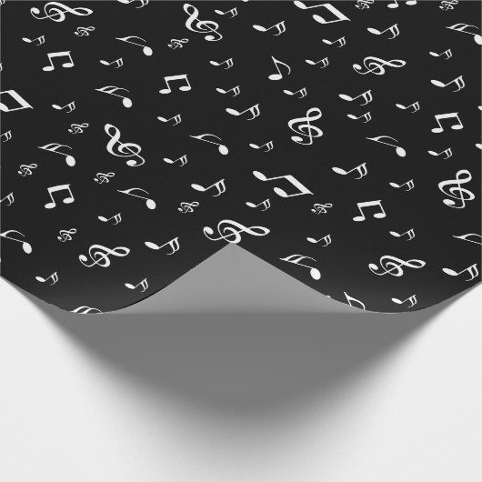 Musik, Note, Clemente, Band, Symbol, glänzend, ele Geschenkpapier (Ecke)