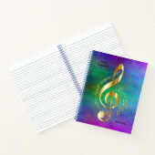 Musik-Notebook mit Treble Clef Design Notizblock (Innenseite)