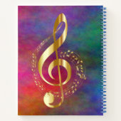 Musik-Notebook mit Treble Clef Design Notizblock (Rückseite)