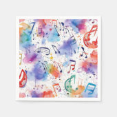 Musik-Noten für Wasserfarben Serviette (Vorderseite)