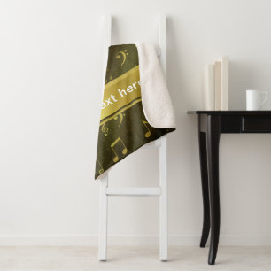 Musik, Noten, Noten, Gold, Banner, Vorlage, Sherpadecke