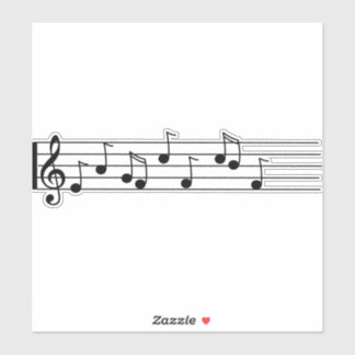 Musik-Noten-Personal-Violine-Schlüssellied Aufkleber
