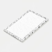 Musik - Noten Schwarz und Weiß Post-it Klebezettel (angewinkelt)