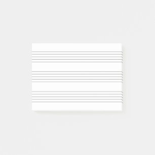 Musik Notenlinien, minimalistisch Post-it Klebezettel