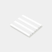 Musik Notenlinien, minimalistisch Post-it Klebezettel (angewinkelt)