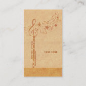 Musik Oboe Band - Konzert-Wind-Musikinstrument Visitenkarte (Rückseite)