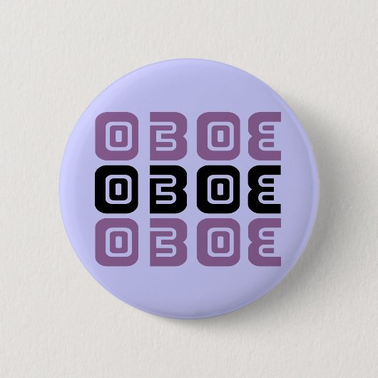 Musik Oboe Knopf Button (Vorderseite)