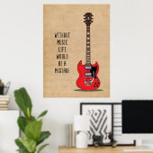 Musik ohne Musik wäre ein Fehler Poster (Heimbüro)
