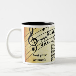 Musik ohne Worte Zweifarbige Tasse