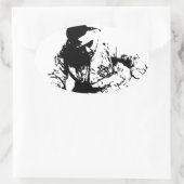 Musik Ovaler Aufkleber (Tasche)