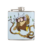 Musik Owl Flachmann (Vorderseite)