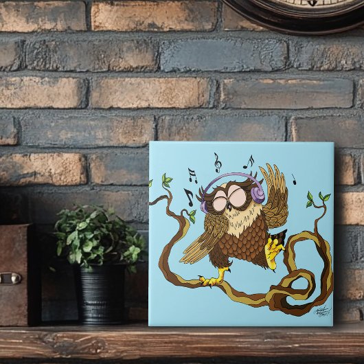 Musik Owl Fliese