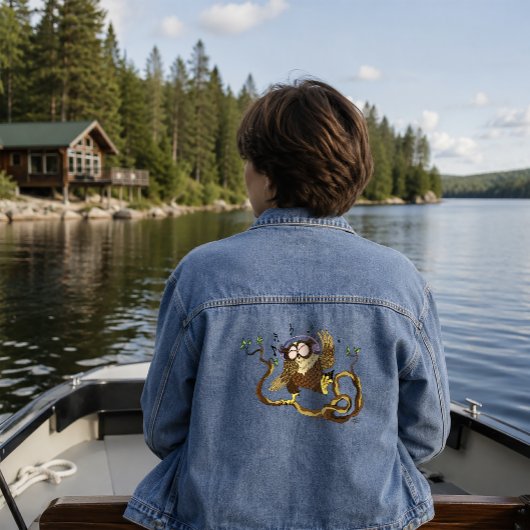 Musik Owl Jeansjacke