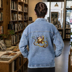 Musik Owl Jeansjacke