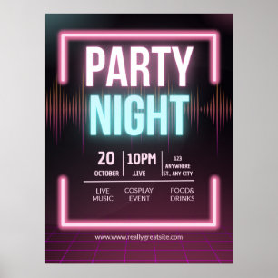 Musik Party Einladung, Party Night Flyer Poster