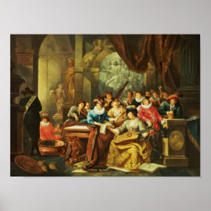 Musik-Party im Palast mit Poster