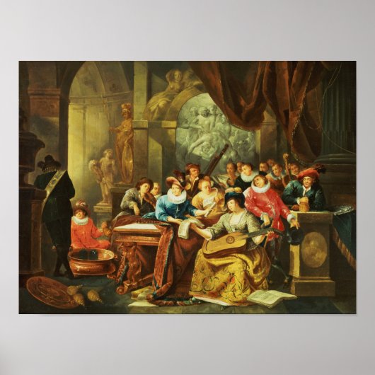 Musik-Party im Palast mit Poster (Vorne)