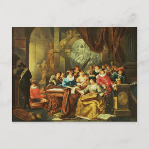 Musik-Party im Palast mit Postkarte