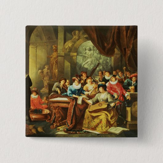 Musik-Party in einem Palatial Innenraum mit Button (Vorderseite)