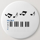 Musik Piano Key Musiknote Button (Vorderseite)