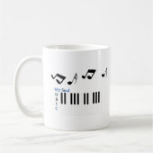 Musik Piano Key Musiknote Kaffeetasse (Links)