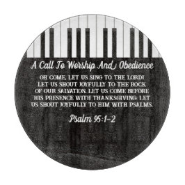 Musik Piano Keys Black & White Bible Verse Schneidebrett