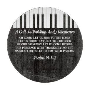 Musik Piano Keys Black & White Bible Verse Schneidebrett