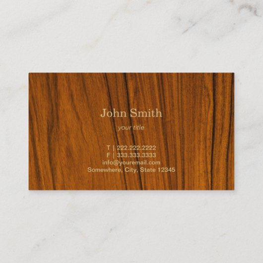 Musik Piano Keys Elegante Wood Piano Musikalische Visitenkarte (Rückseite)