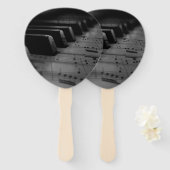 Musik Piano Keys Fächer (Vorne und Hinten)