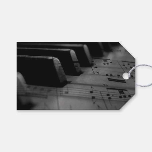 Musik Piano Keys Geschenkanhänger (Vorderseite (Horizontal))