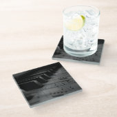 Musik Piano Keys Glasuntersetzer (Schrägansicht)