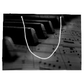 Musik Piano Keys Große Geschenktüte (Rückseite)