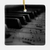 Musik Piano Keys Keramikornament (Vorderseite)