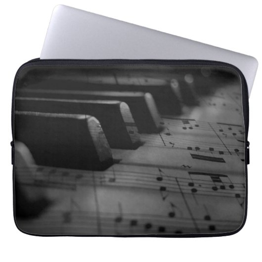Musik Piano Keys Laptopschutzhülle (Vorderseite)