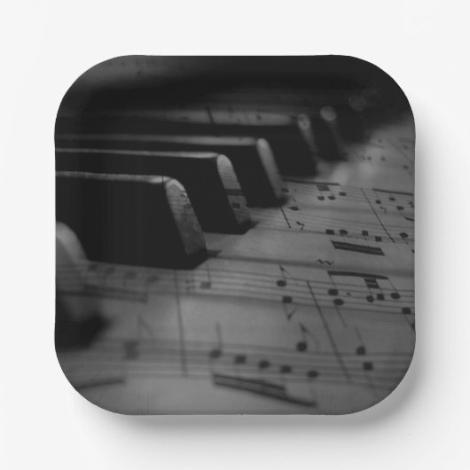 Musik Piano Keys Pappteller (Vorderseite)