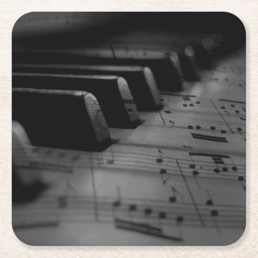 Musik Piano Keys Rechteckiger Pappuntersetzer (Vorderseite)