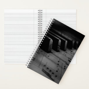 Musik Piano Keys Tote Tasche Notizblock