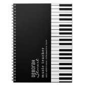 Musik Piano Lehrer Elegantes Schwarzes Meer Notizblock (Vorderseite)