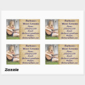 Musik-Piano- oder Violinunterricht Promoter Rechteckiger Aufkleber (Blatt)